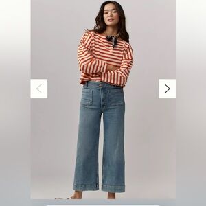 Anthropologie Pilcro The Skipper Cropped Wide-Leg Jeans size 29